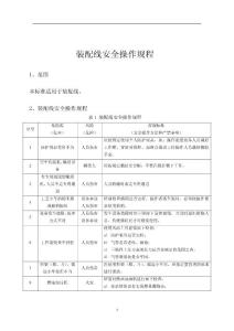 裝配線安全操作規(guī)程