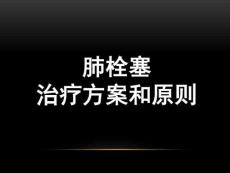 肺栓塞治疗
