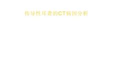 传导性耳聋的CT病因分析