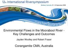 Environmental Flows in the Moorabool River