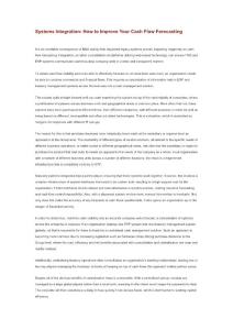 Systems Integration：How to Improve Your Cash Flow Forecasting