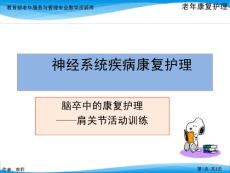 脑卒中康复护理图片-肩关节活动训练