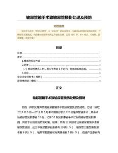 输尿管镜手术致输尿管损伤处理及预防（免疫学范文）