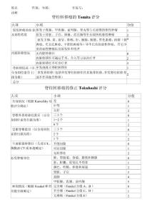 脊柱转移瘤tomita评分及是否手术评估