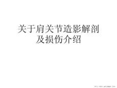 肩关节造影解剖及损伤介绍
