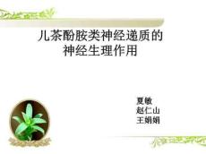 儿茶酚胺类神经递质的神经生理作用培训资料
