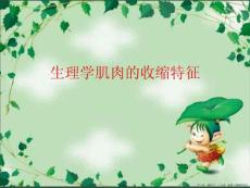 生理学肌肉的收缩特征