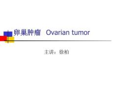 卵巢肿瘤 Ovarian tumor