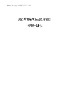 周口角窗玻璃总成组件项目投资计划书