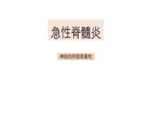 急性脊髓炎ppt课件