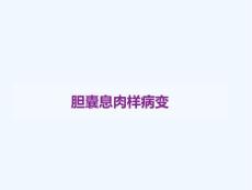 胆囊息肉样病变指南