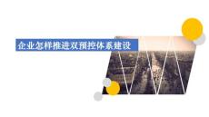 企業怎樣推進雙預控體系建設課件