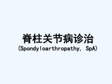 脊柱关节病诊治
