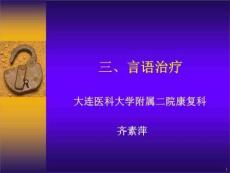 言语功能障碍的治疗