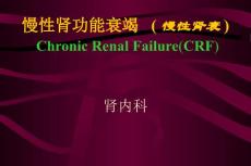 慢性肾功能衰竭课件
