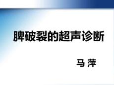 脾破裂超声诊断