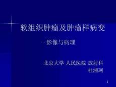 软组织肿瘤及肿瘤样病变-杜湘珂课件