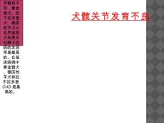 犬髋关节发育不良