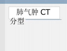 肺气肿CT分型