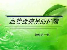血管性痴呆护理PPT