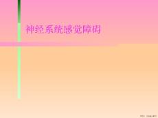 神经系统感觉障碍