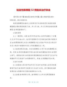 粘连性肠梗阻32例临床治疗体会