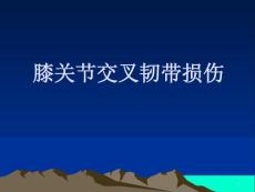 膝关节交叉韧带损伤课件
