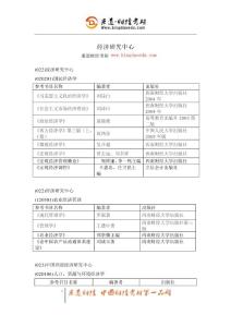 秉道財(cái)經(jīng)考研-西南財(cái)經(jīng)大學(xué)經(jīng)濟(jì)研究中心參考書目