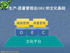现场管理质量管理OEC文化基础（葛树荣）