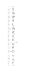韓語(yǔ)各類詞匯大全