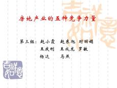 房地產業的五種競爭力量ppt