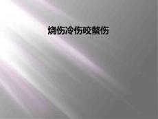 烧伤冷伤咬螫伤