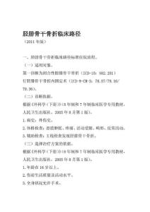 胫腓骨干骨折临床路径