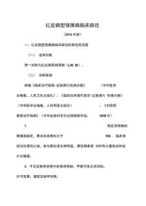 红皮病型银屑病临床路径