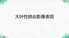 大叶性肺炎影像表现