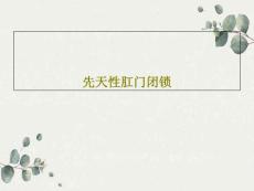 先天性肛门闭锁课件