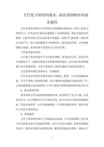 文竹夏天啥时间浇水，清晨或傍晚时间浇水最佳
