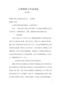 mxf小額保險工作啟動發(fā)言稿ube