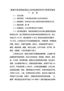 新建萬噸豆制品深加工技術改造項目可行性研究報告.doc