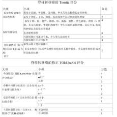 脊柱转移瘤评分TomitaTokuhashiECOG