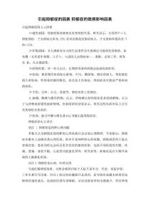 引起抑郁症的因素 抑郁症的致病影响因素