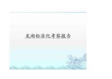 龍湖標(biāo)準(zhǔn)化考察報(bào)告