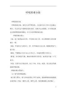 呼吸困难分级