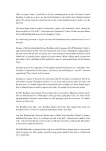 Presentation：Beckham