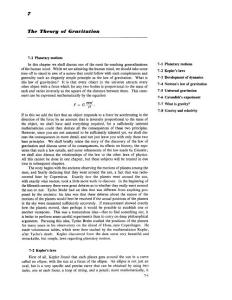 Feynman Physics Lectures V1 Ch07 The Theory of Gravitation