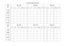 作業(yè)檢查登記表