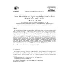 角裂紋應力強度因子