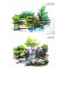 沙沛馬克筆手繪效果圖表現教程景觀室內廬山特訓