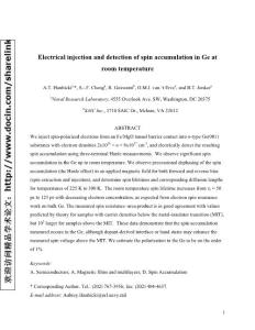 Electrical injection and detection of spin accumulation in Ge at room
  temperature