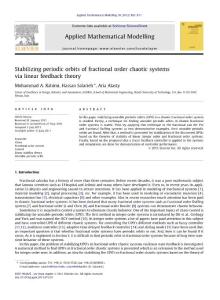Stabilizing periodic orbits of fractional order chaotic systems